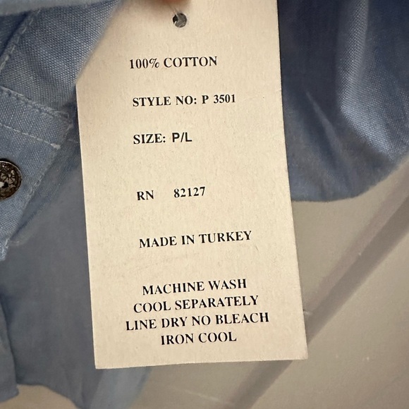 CAPACITY Vintage Dead stock blue embroidered floral woman loose fit top NWT PL - Picture 7 of 13